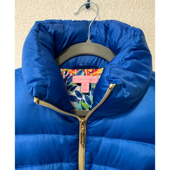 Lilly Pulitzer Blue Small Puffer Down Vest Size XS - Picture 3 of 12